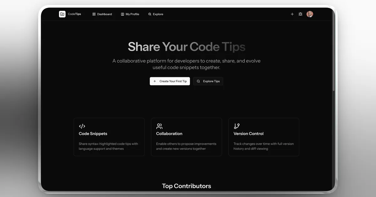 Code Tips Platform